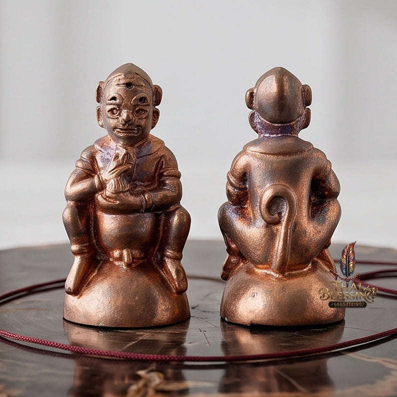 🛒 Thai Amulet Ultimate Wealth, Divine Transformation & Prosperity Udom Sap Copper Edition Four-Ears Five-Eyes (Thep Si Hu Ha Ta) Talisman Thai Blessing Co By RURUECHA