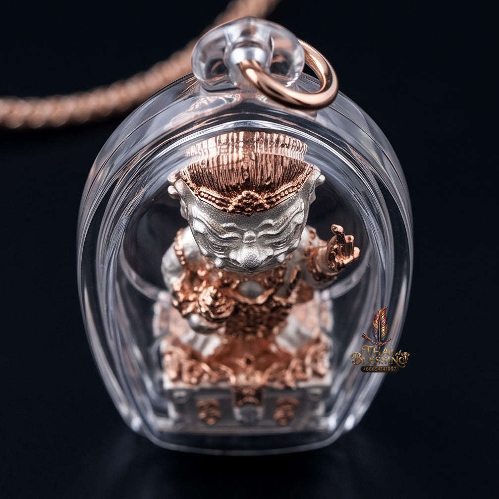 Thai Amulet Ultimate Wealth, Divine Windfalls & Auspicious Prosperity 2K-Plated Samrit Bronze Edition Si Hu Ha Ta Thevada Hai Lap Talisman Thai Blessing Co By RURUECHA