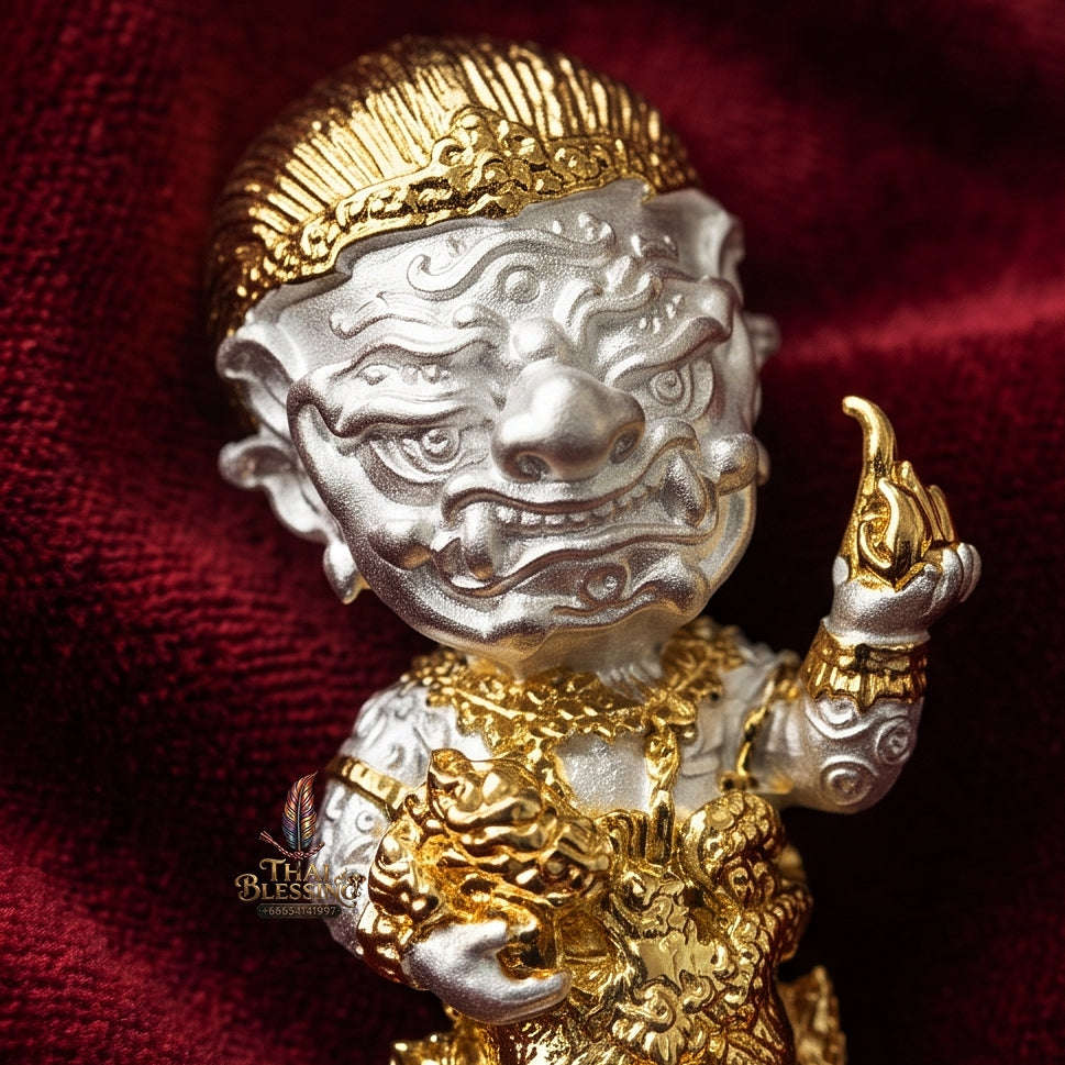Thai Amulet Ultimate Wealth, Divine Windfalls & Auspicious Prosperity 2K-Plated Samrit Bronze Edition Si Hu Ha Ta Thevada Hai Lap Talisman Thai Blessing Co By RURUECHA