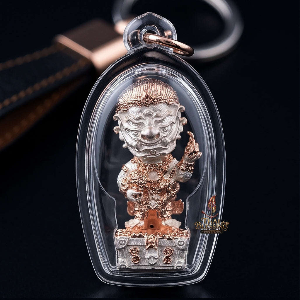 Thai Amulet Ultimate Wealth, Divine Windfalls & Auspicious Prosperity 2K-Plated Samrit Bronze Edition Si Hu Ha Ta Thevada Hai Lap Talisman Thai Blessing Co By RURUECHA
