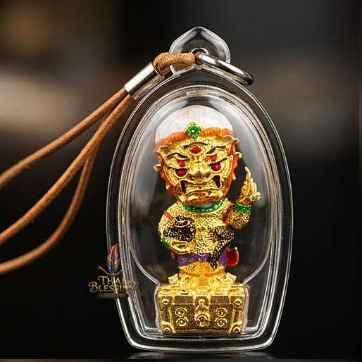 Thai Amulet Ultimate Wealth, Divine Windfalls & Auspicious Prosperity Samrit Bronze Edition Si Hu Ha Ta Thevada Hai Lap Talisman Thai Blessing Co By RURUECHA