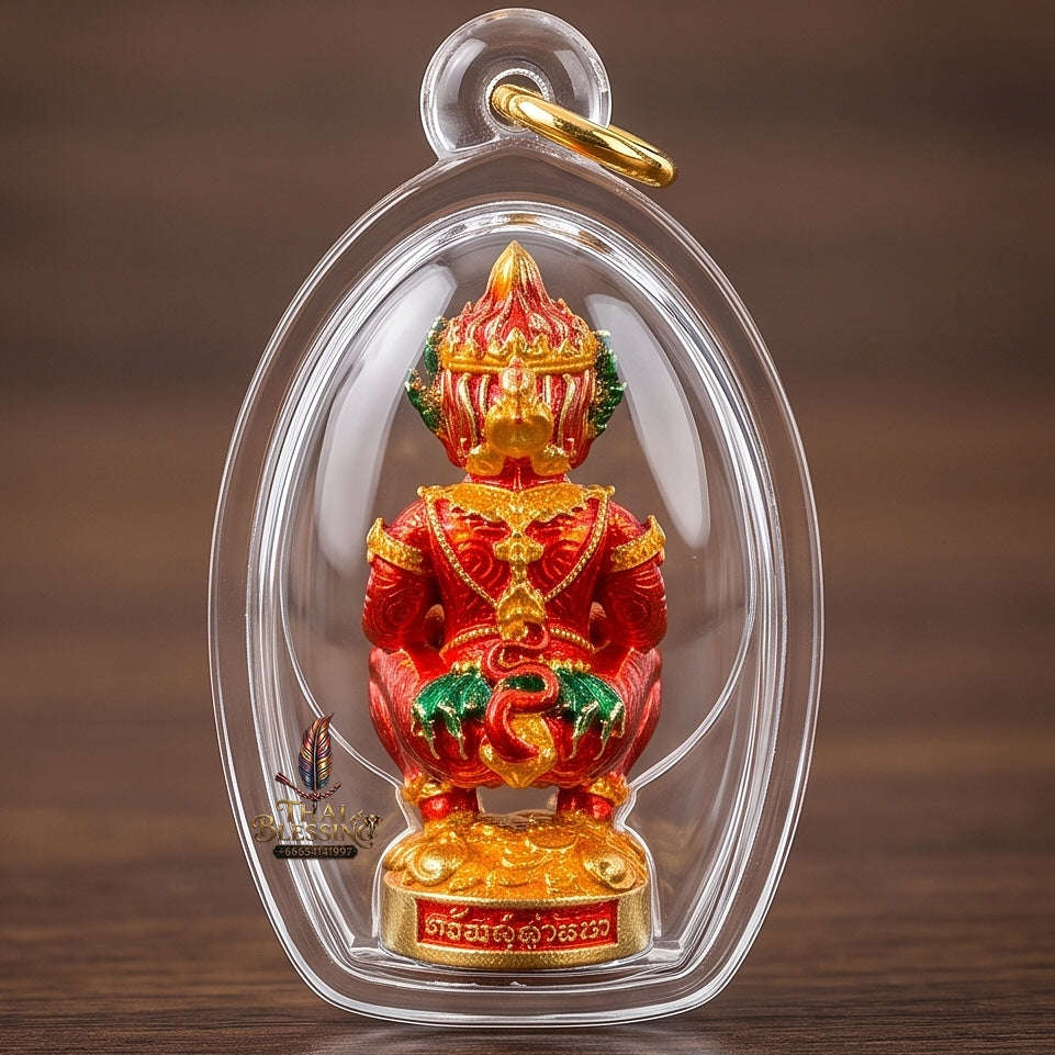 Thai Amulet Ultimate Wealth, Lanna Sorcery & Auspicious Prosperity  Five-Eyes (Thep Si Hu Ha Ta) Talisman Thai Blessing Co By RURUECHA