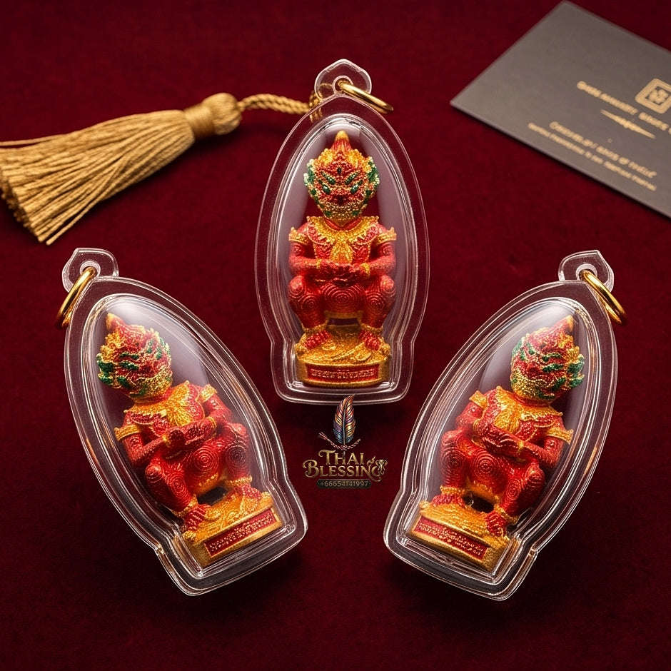 Thai Amulet Ultimate Wealth, Lanna Sorcery & Auspicious Prosperity  Five-Eyes (Thep Si Hu Ha Ta) Talisman Thai Blessing Co By RURUECHA