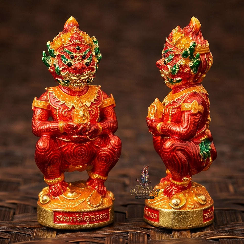 Thai Amulet Ultimate Wealth, Lanna Sorcery & Auspicious Prosperity  Five-Eyes (Thep Si Hu Ha Ta) Talisman Thai Blessing Co By RURUECHA