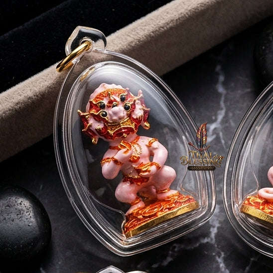 Thai Amulet Ultimate Wealth, Lanna Sorcery & Auspicious Prosperity Four-Ears Five-Eyes (Thep Si Hu Ha Ta) Pendant Thai Blessing Co By RURUECHA