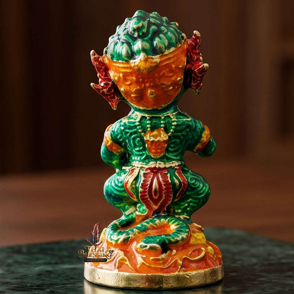 Thai Amulet Ultimate Wealth, Lanna Sorcery & Auspicious Prosperity Four-Ears Five-Eyes (Thep Si Hu Ha Ta) Talisman Thai Blessing Co By RURUECHA