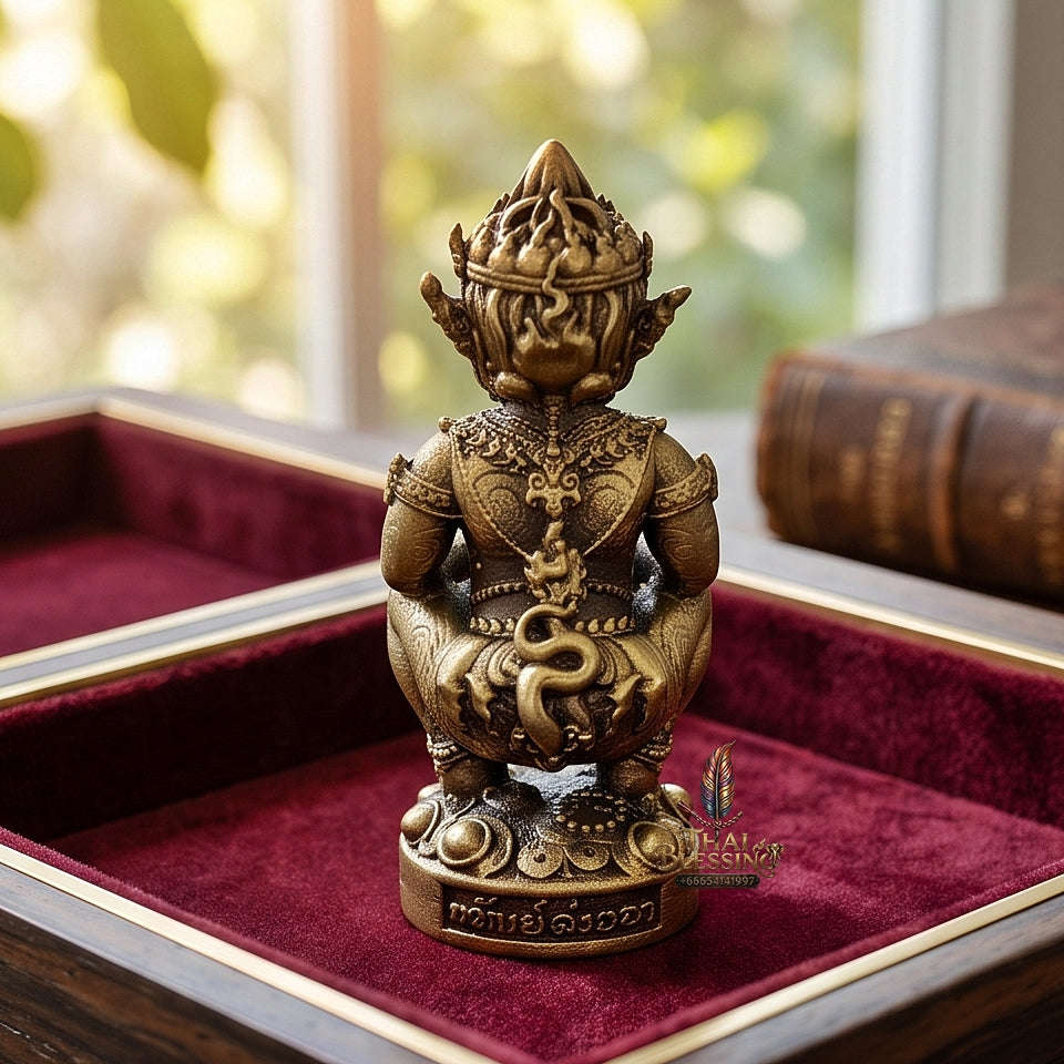 Thai Amulet Ultimate Wealth, Lanna Sorcery & Auspicious Prosperity Four-Ears Five-Eyes (Thep Si Hu Ha Ta) Talisman Thai Blessing Co By RURUECHA