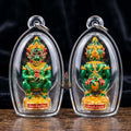 Thai Amulet Ultimate Wealth, Lanna Sorcery & Auspicious Prosperity  Four-Ears Five-Eyes (Thep Si Hu Ha Ta) Talisman Thai Blessing Co By RURUECHA