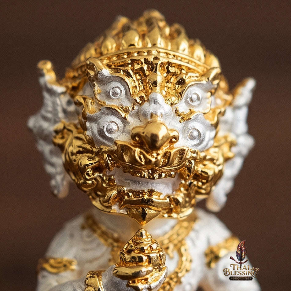 Thai Amulet Ultimate Wealth, Lanna Sorcery & Auspicious Prosperity Four-Ears Five-Eyes (Thep Si Hu Ha Ta) Talisman Thai Blessing Co By RURUECHA