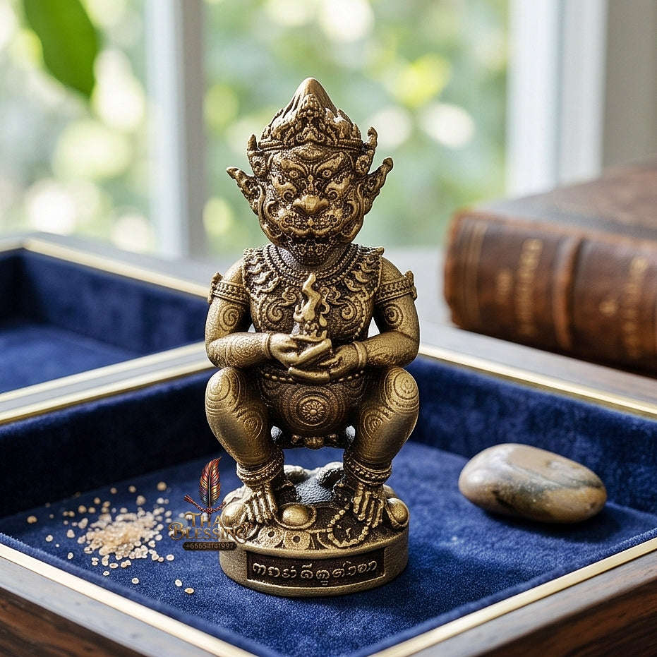 Thai Amulet Ultimate Wealth, Lanna Sorcery & Auspicious Prosperity Four-Ears Five-Eyes (Thep Si Hu Ha Ta) Talisman Thai Blessing Co By RURUECHA