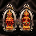Thai Amulet Ultimate Wealth, Lanna Sorcery & Auspicious Prosperity  Four-Ears Five-Eyes (Thep Si Hu Ha Ta) Talisman Thai Blessing Co By RURUECHA