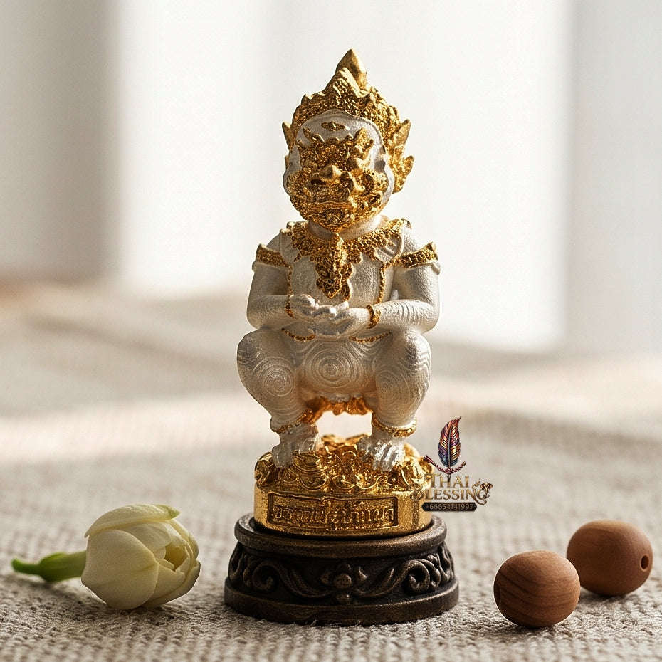 Thai Amulet Ultimate Wealth, Lanna Sorcery & Auspicious Prosperity Four-Ears Five-Eyes (Thep Si Hu Ha Ta) Talisman Thai Blessing Co By RURUECHA