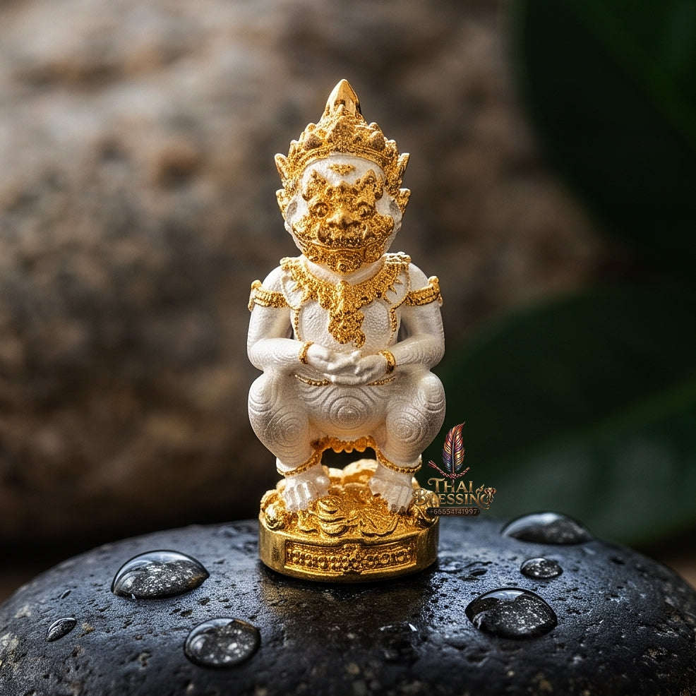 Thai Amulet Ultimate Wealth, Lanna Sorcery & Auspicious Prosperity Four-Ears Five-Eyes (Thep Si Hu Ha Ta) Talisman Thai Blessing Co By RURUECHA