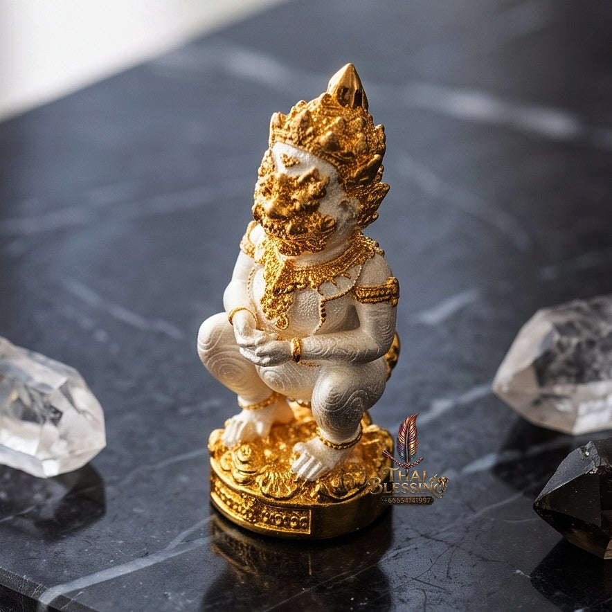 Thai Amulet Ultimate Wealth, Lanna Sorcery & Auspicious Prosperity Four-Ears Five-Eyes (Thep Si Hu Ha Ta) Talisman Thai Blessing Co By RURUECHA