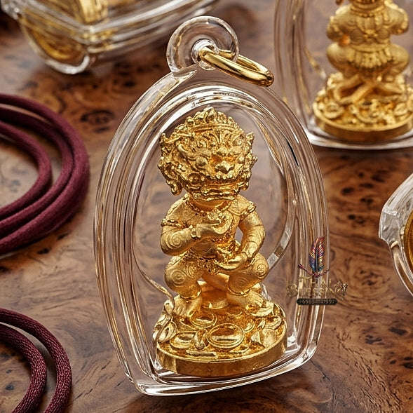 Thai Amulet Ultimate Wealth, Lanna Sorcery & Auspicious Prosperity Four-Ears Five-Eyes (Thep Si Hu Ha Ta) Talisman Thai Blessing Co By RURUECHA