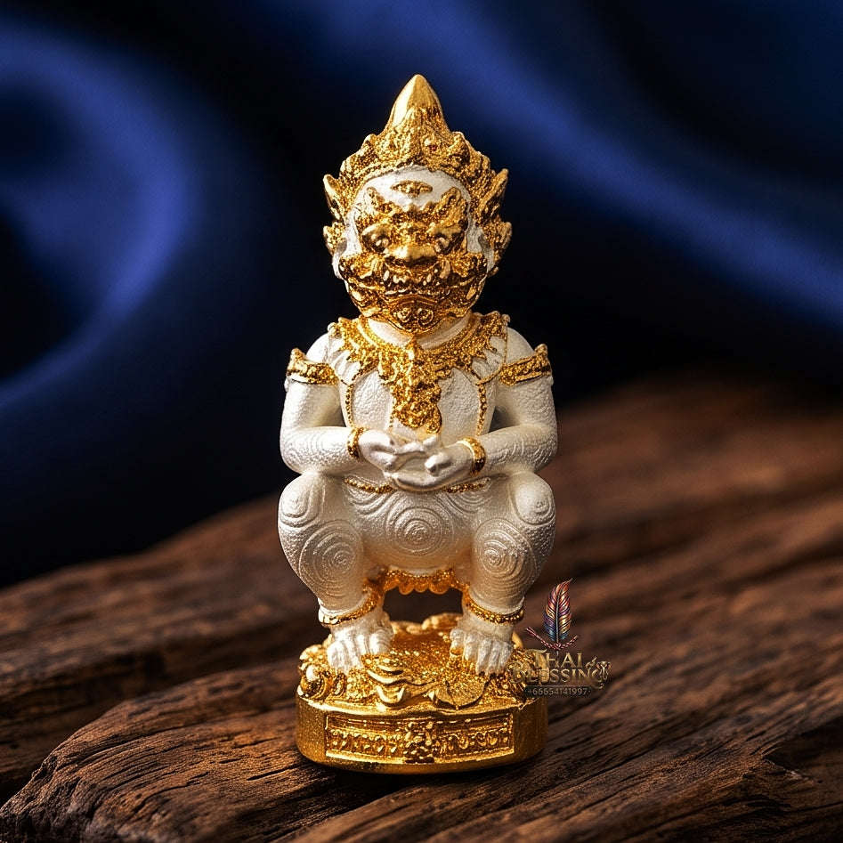 Thai Amulet Ultimate Wealth, Lanna Sorcery & Auspicious Prosperity Four-Ears Five-Eyes (Thep Si Hu Ha Ta) Talisman Thai Blessing Co By RURUECHA