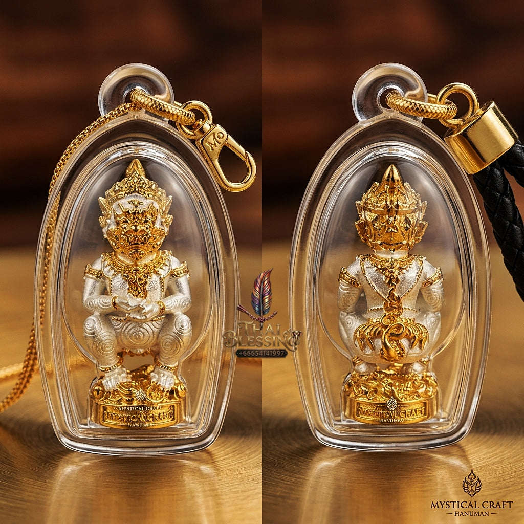 Thai Amulet Ultimate Wealth, Lanna Sorcery & Auspicious Prosperity Four-Ears Five-Eyes (Thep Si Hu Ha Ta) Talisman Thai Blessing Co By RURUECHA