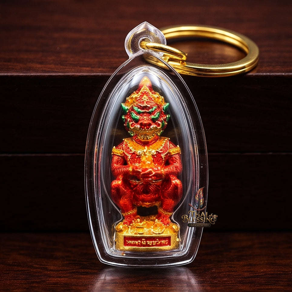 Thai Amulet Ultimate Wealth, Lanna Sorcery & Auspicious Prosperity  Four-Ears Five-Eyes (Thep Si Hu Ha Ta) Talisman Thai Blessing Co By RURUECHA