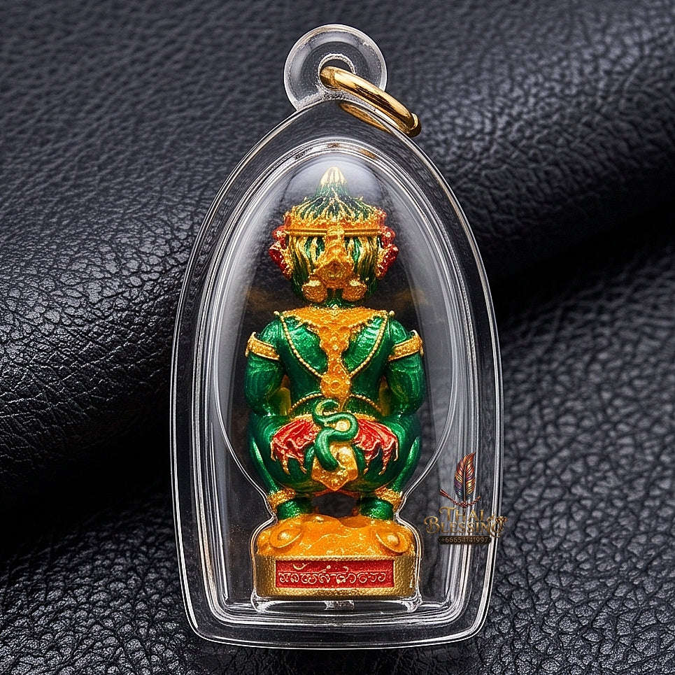 Thai Amulet Ultimate Wealth, Lanna Sorcery & Auspicious Prosperity Four-Ears Five-Eyes (Thep Si Hu Ha Ta) Talisman Thai Blessing Co By RURUECHA