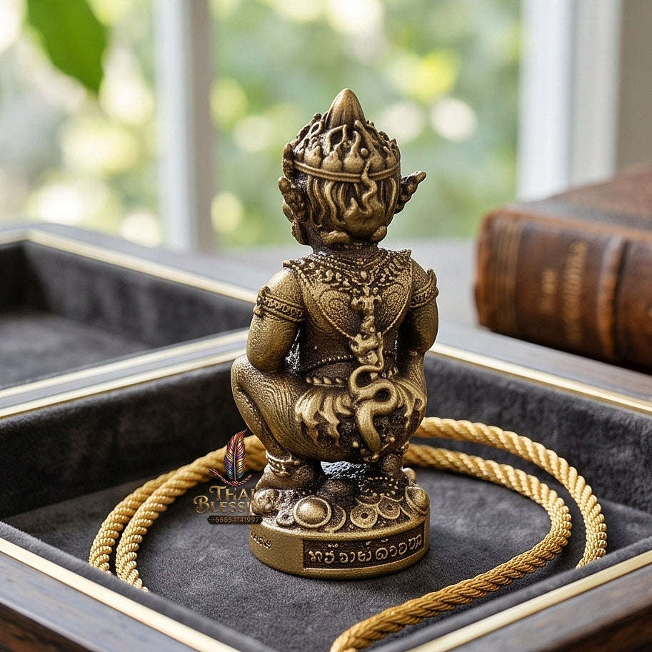 Thai Amulet Ultimate Wealth, Lanna Sorcery & Auspicious Prosperity Four-Ears Five-Eyes (Thep Si Hu Ha Ta) Talisman Thai Blessing Co By RURUECHA