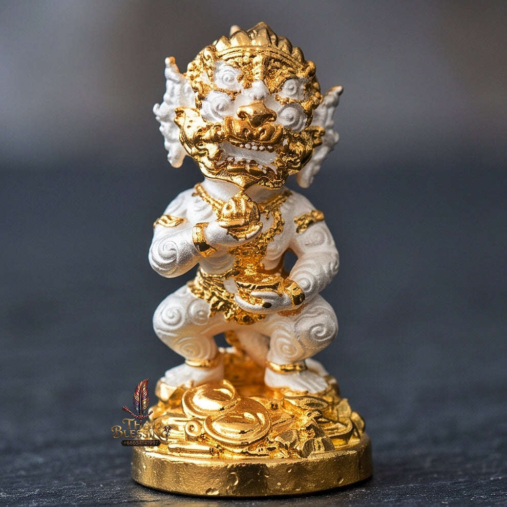 Thai Amulet Ultimate Wealth, Lanna Sorcery & Auspicious Prosperity Four-Ears Five-Eyes (Thep Si Hu Ha Ta) Talisman Thai Blessing Co By RURUECHA