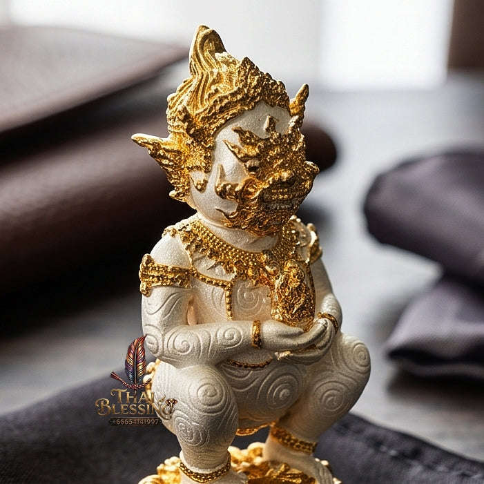 Thai Amulet Ultimate Wealth, Lanna Sorcery & Auspicious Prosperity Four-Ears Five-Eyes (Thep Si Hu Ha Ta) Talisman Thai Blessing Co By RURUECHA