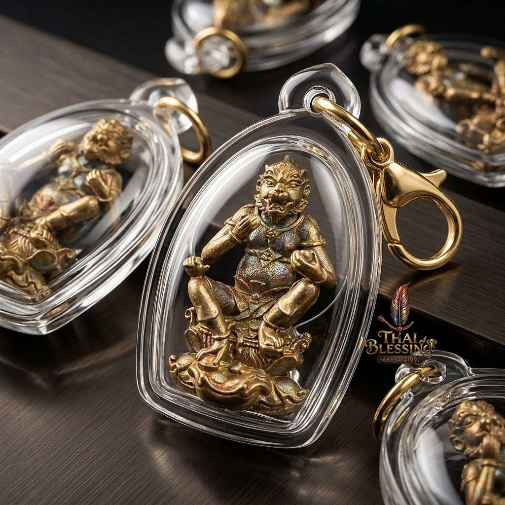 Thai Amulet Ultimate Wealth, Lanna Sorcery & Auspicious Prosperity Masterpiece Four-Ears Five-Eyes (Thep Si Hu Ha Ta) Talisman Thai Blessing Co By RURUECHA