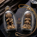Thai Amulet Ultimate Wealth, Lanna Sorcery & Auspicious Prosperity Masterpiece — Maha Heng Loi Ongk Four-Ears Five-Eyes (Thep Si Hu Ha Ta) Talisman Thai Blessing Co By RURUECHA