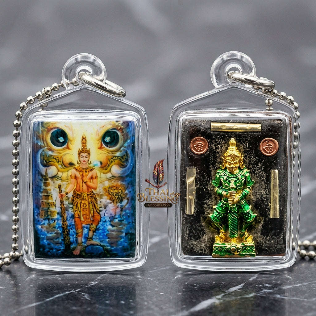 Thai Amulet Wealth, Protection & Evil Ward Ultimate Masterpiece — 2025 Sovereign Thao Vessuwan Locket Edition Luang Pu Thongwan Wat Pho Kham Thai Blessing Co By RURUECHA