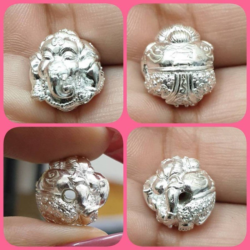 Thai Amulets for Success - Ganesha Blessing by Thai Blessing Co for Prosperity Pure silver
