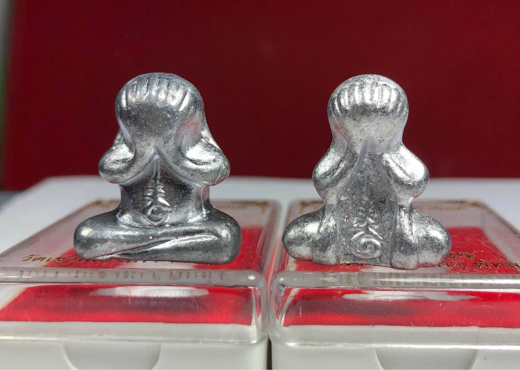 Phra Pidta Amulet - Maha Yan Silver Amulet for Sacred Protection and Good Luck