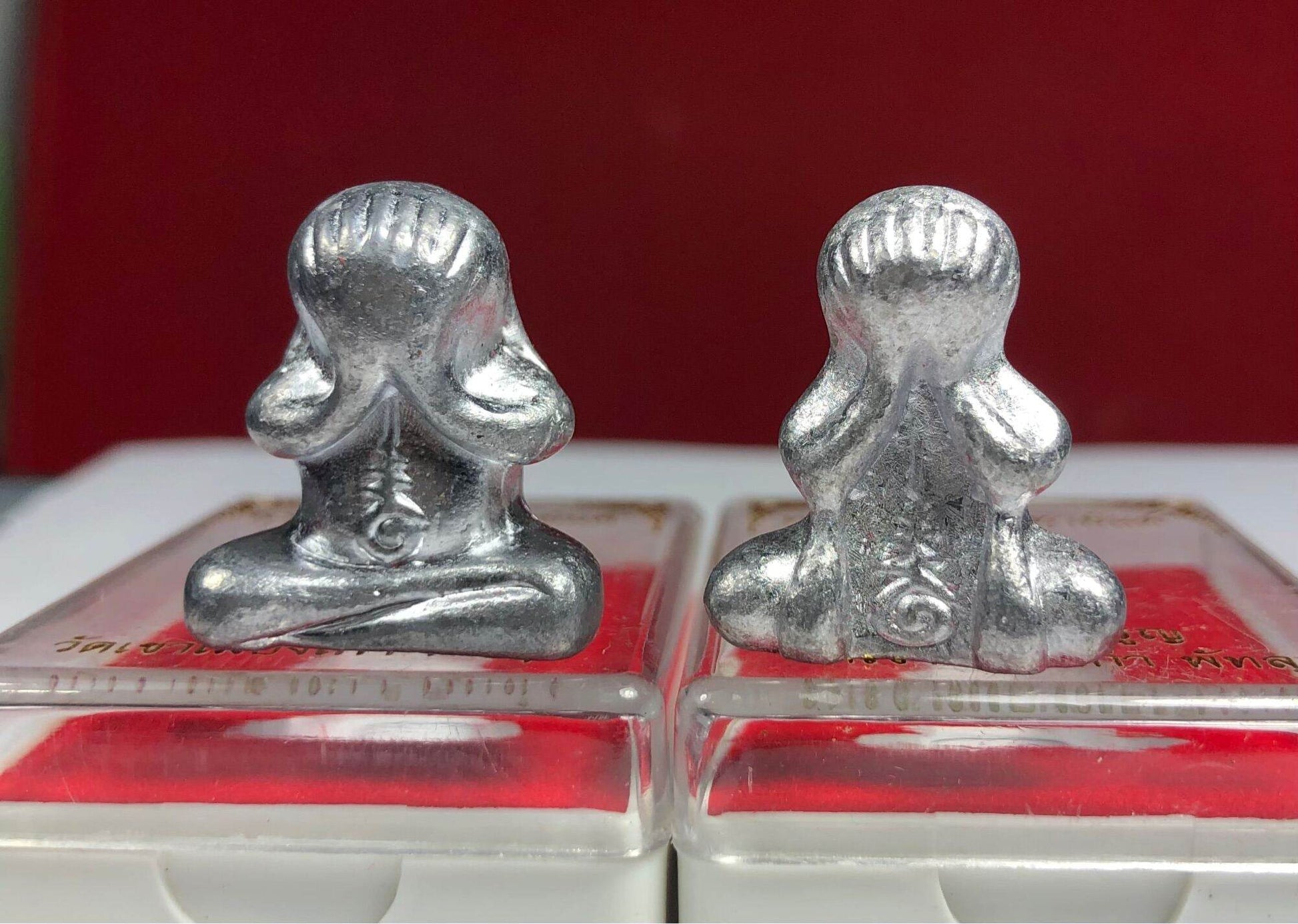 Phra Pidta Amulet - Maha Yan Silver Amulet for Sacred Protection and Good Luck