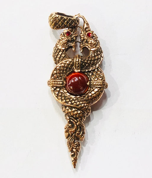 Thai Blessed Amulet Luang Phor Uen Gold Dragon Pendant ร้านค้าของฉัน hite gold polished Silver plated enamel Polished Copper Silver plated enamel-Polished Copper-hite gold polished-