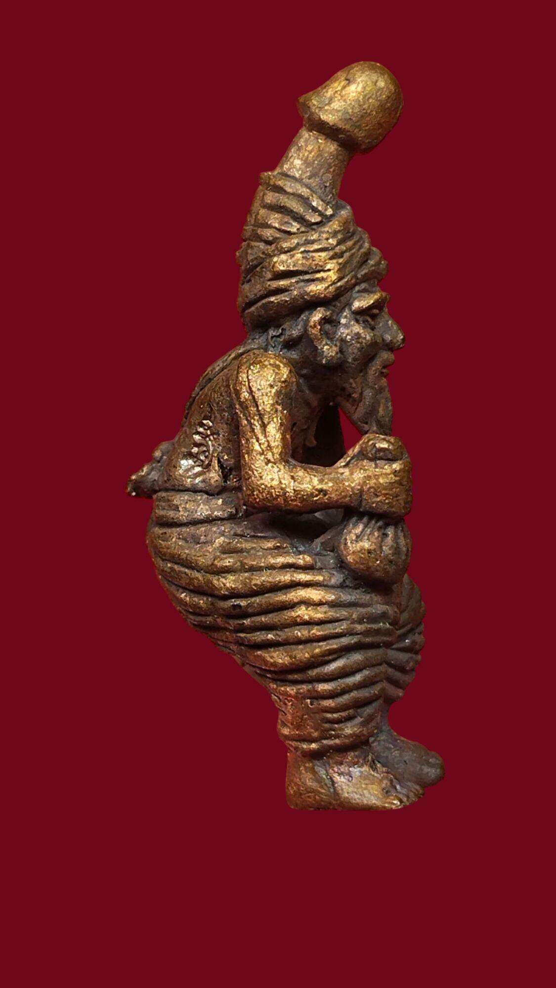 🕉️ Ancient Cast Statue of Ruesi Nok Ked – Supreme Master of Occult Arts by Ajarn Plian Hatyanan, Khao Ao Temple, Phatthalung Province