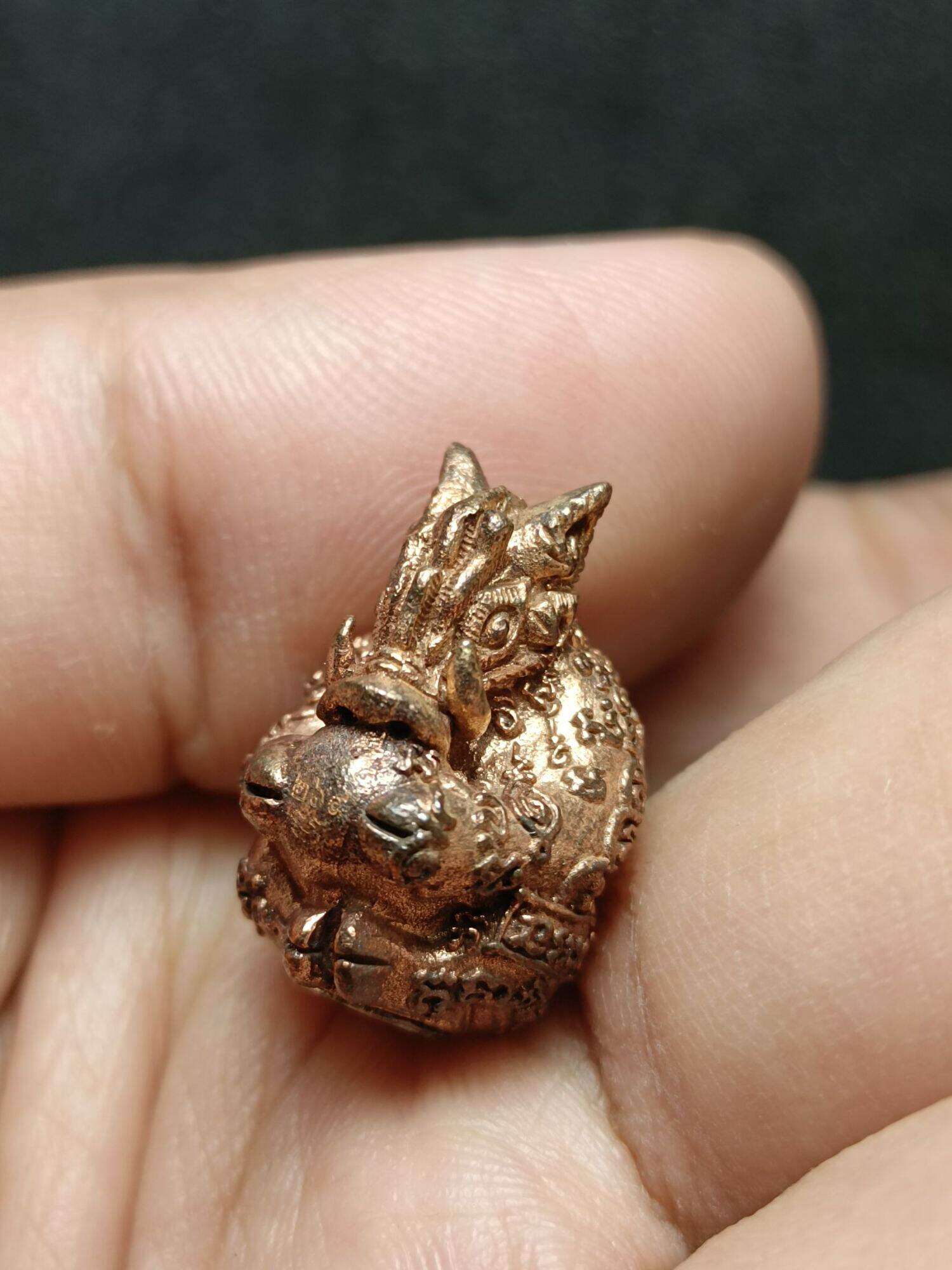 ✨ Sacred Takrut and Amulet Set: Magical Copper Boar Transformation 2014 Edition by Phra Ajarn Somkid, Wat Bueng Tata, Rayong