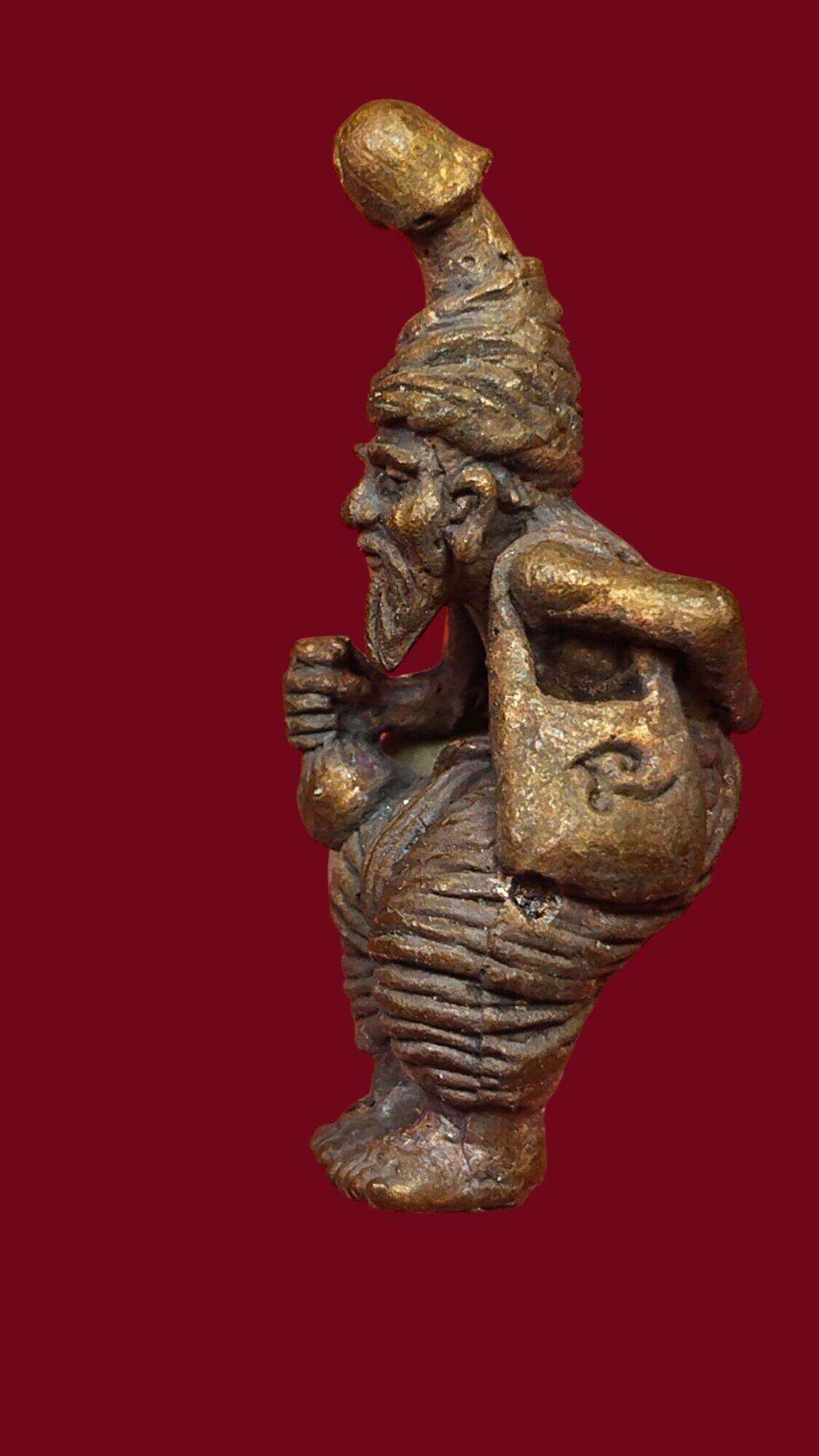 🕉️ Ancient Cast Statue of Ruesi Nok Ked – Supreme Master of Occult Arts by Ajarn Plian Hatyanan, Khao Ao Temple, Phatthalung Province