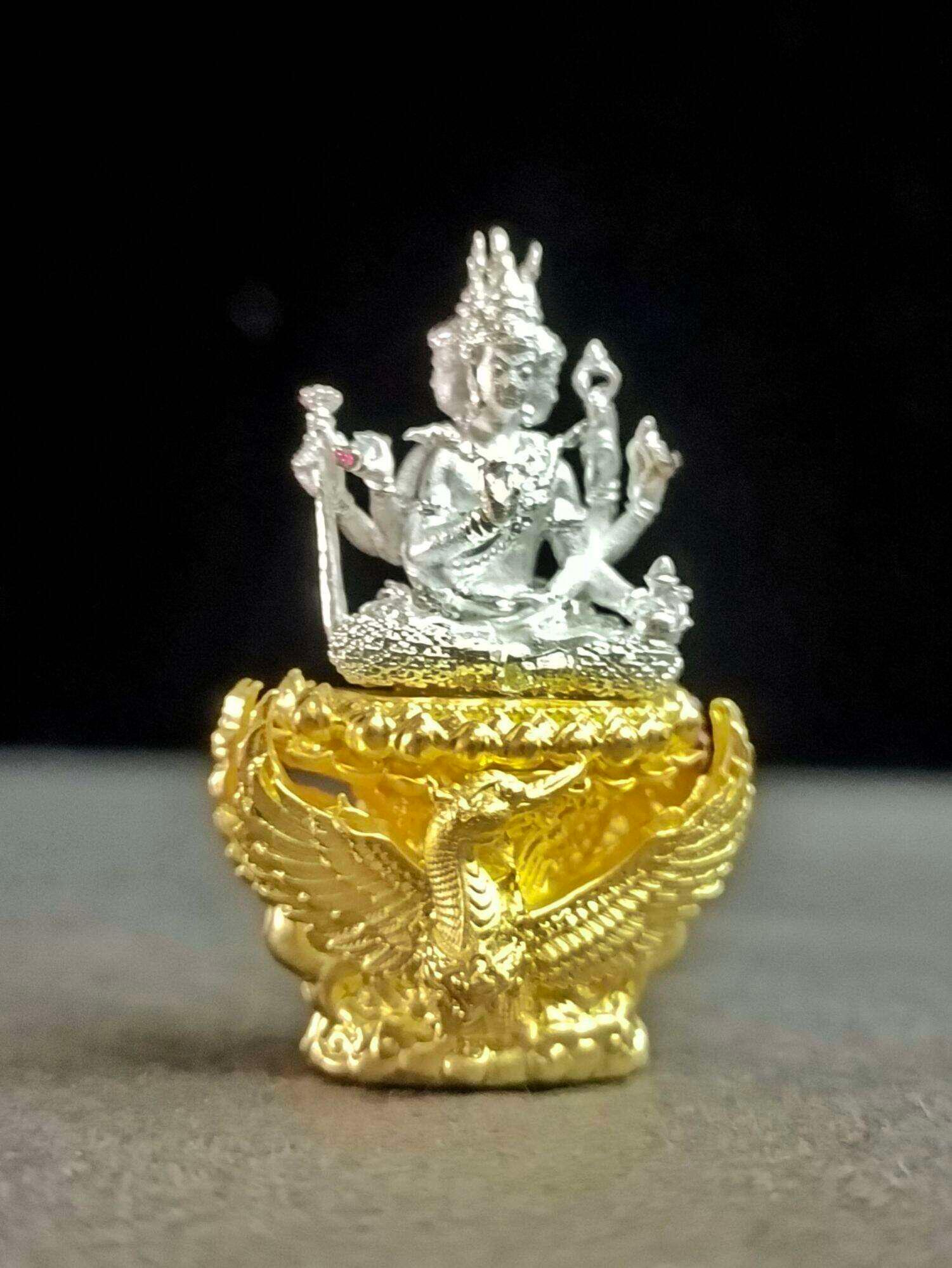 ✨ Phra Phrom Siam Thewa "Phromrangsri" Edition – Supreme Brahma Deity Amulet from Wat Klang Khlong Khoi, Ratchaburi ทององค์เงิน