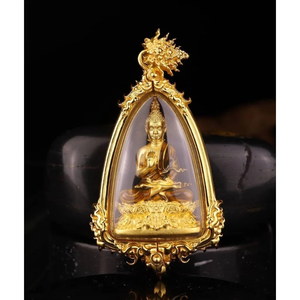 Blessing Buddha Amulet - Thai Buddha Amulet Protection for Prosperity and Inner Peace รายการเลี่ยมกรอบ 1.1