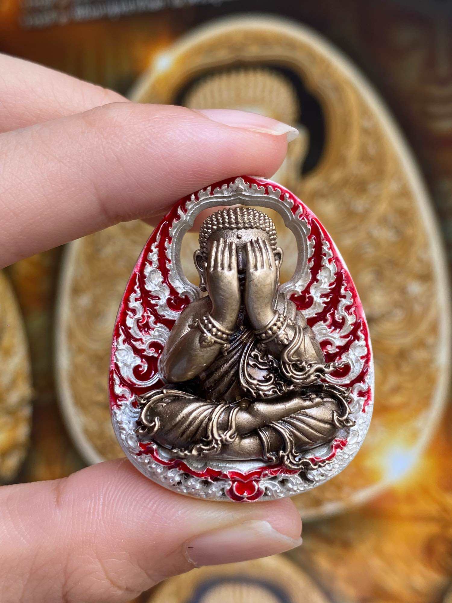 Authentic Thai Buddha Coin for Prosperity - Api Maha Setthi Phokasap Amulet