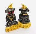 Thai Charm Amulet for Luck - Premium Quality Protection and Prosperity Black and gold