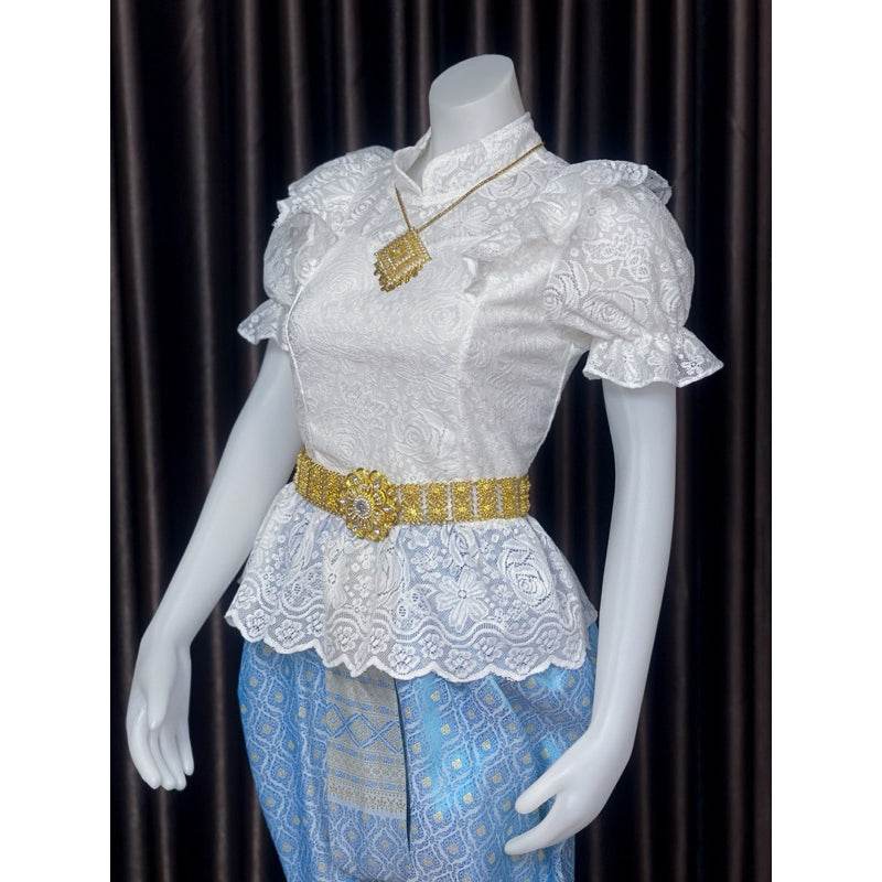Thai Chong Kraben Skirt for Festivals - Traditional Style One-Sake.com Shirt chest not exceeding 36“ Jong Kraben Waist please inform Shirt chest not exceeding 36“-Jong Kraben Waist please inform-