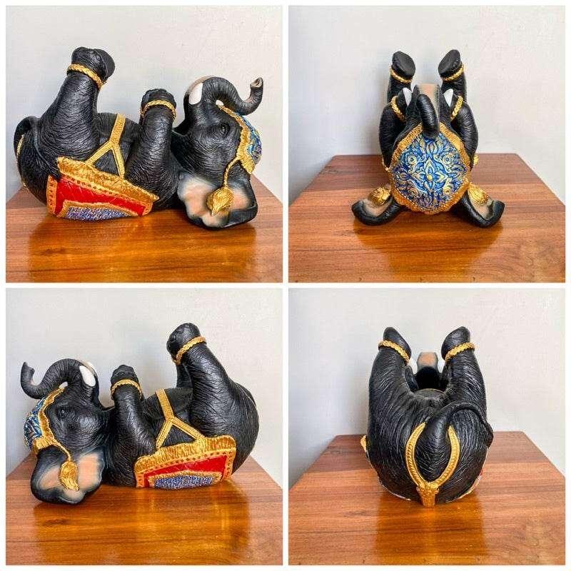 Thai Elephant Wine Rack - Elegant Decorative Bottle Holder for Home Décor