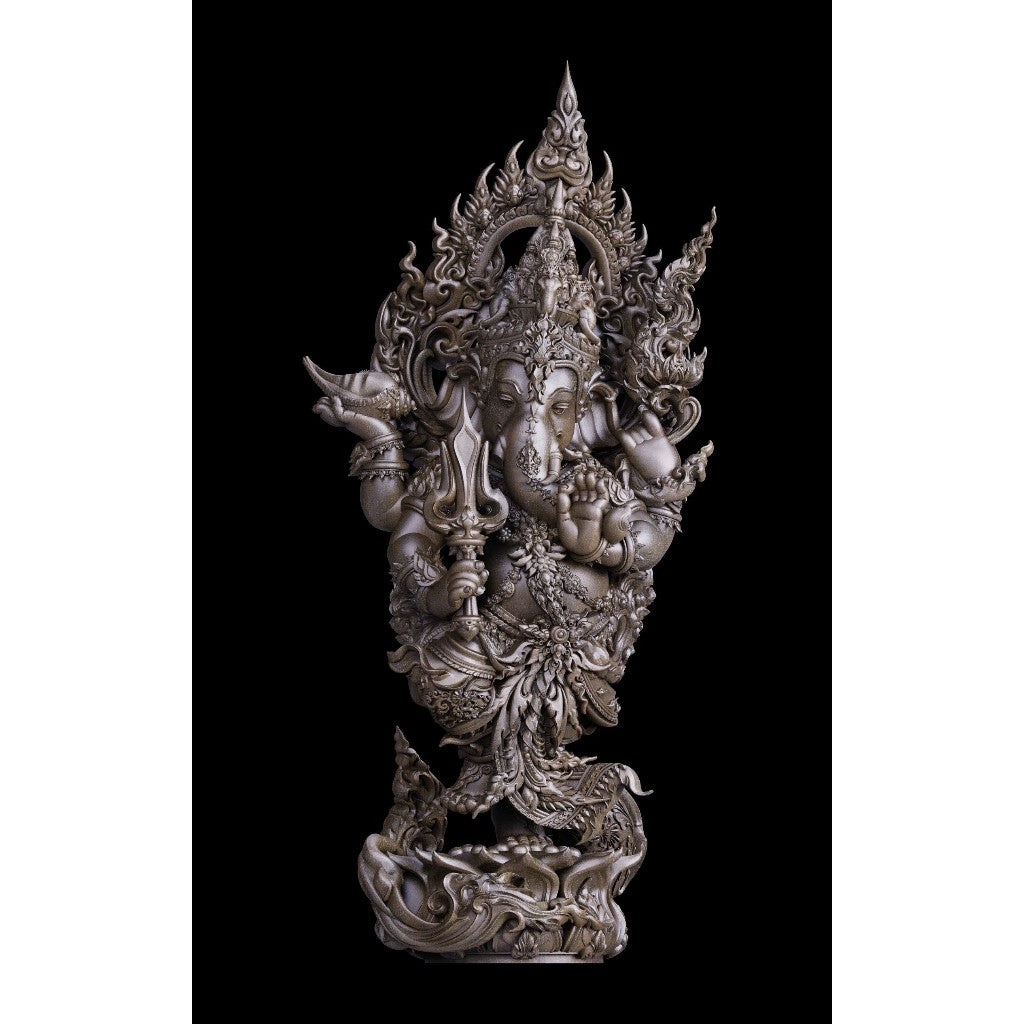 Thai Ganesh amulet spiritual protection statue with intricate details and traditional design