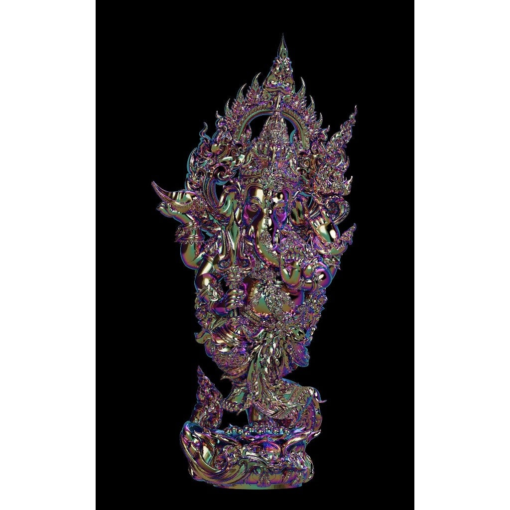 Thai Ganesh amulet spiritual protection with intricate detailed design for positive energy and blessings