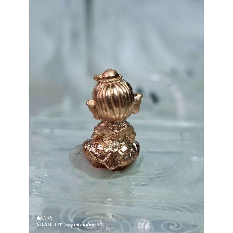Thai Ganesha Miniature Statue Charm for Good Luck and Prosperity