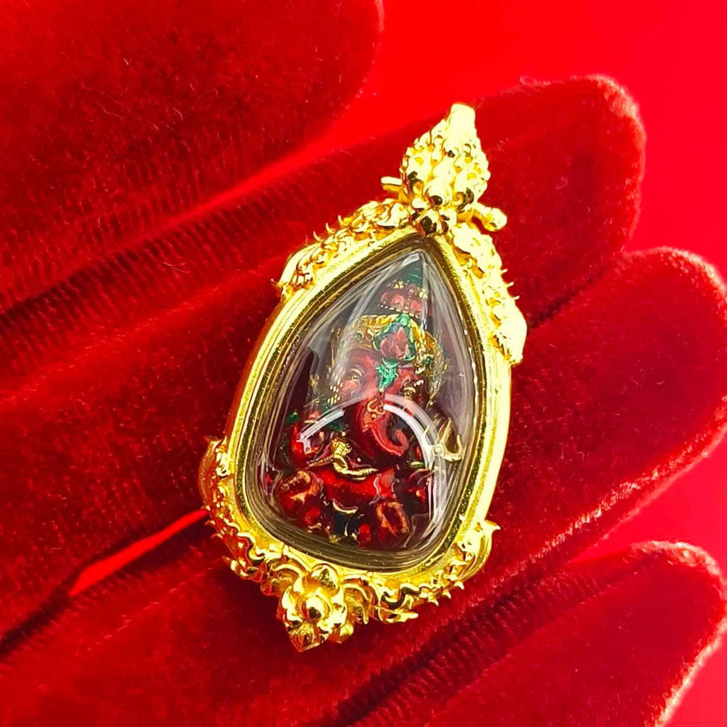 Thai Ganesha Pendant Amulet for Divine Success and Prosperity