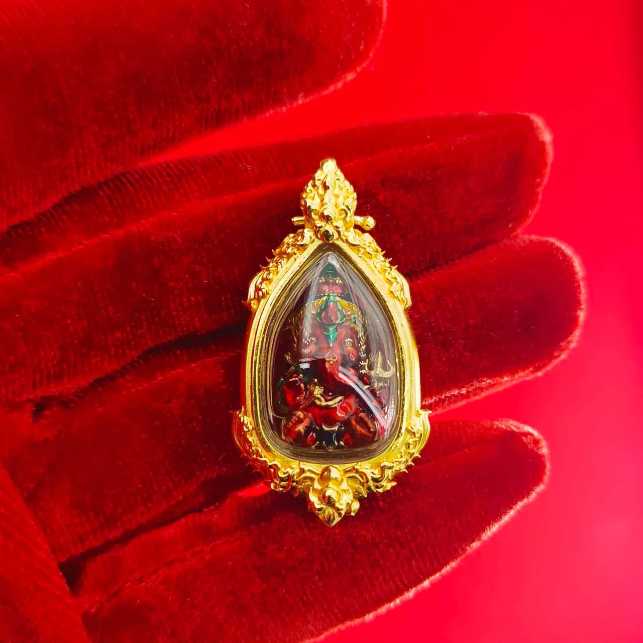 Thai Ganesha Pendant Amulet for Divine Success and Prosperity