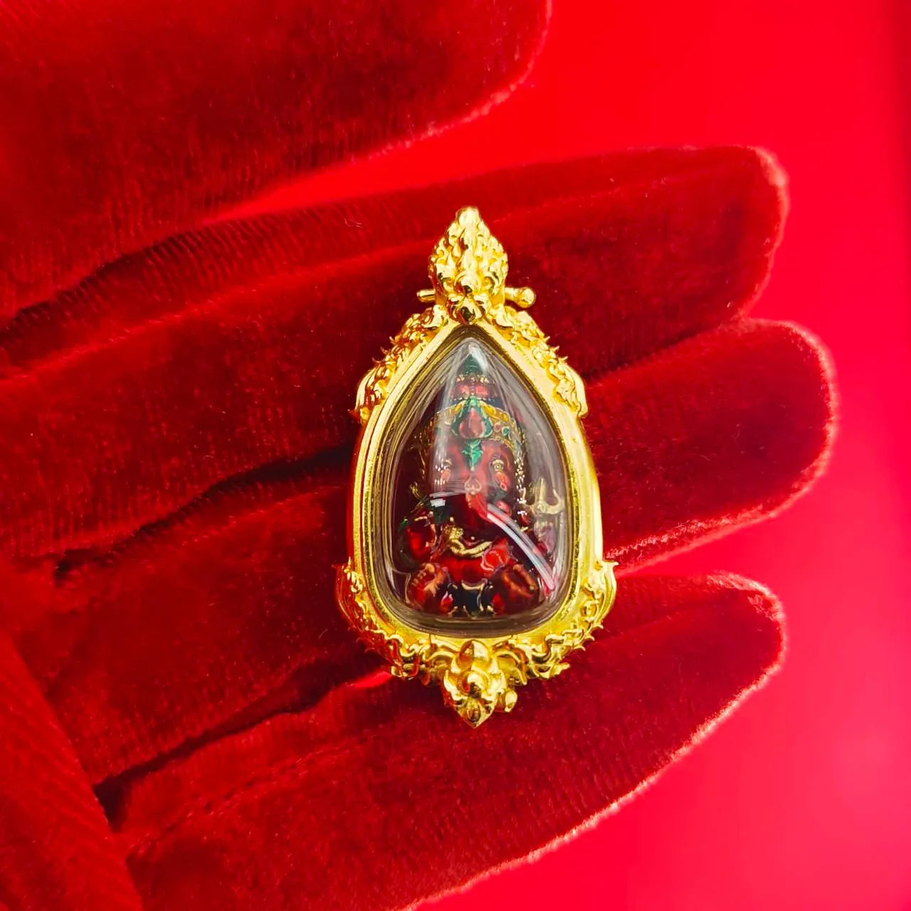 Thai Ganesha Pendant Amulet for Divine Success and Prosperity