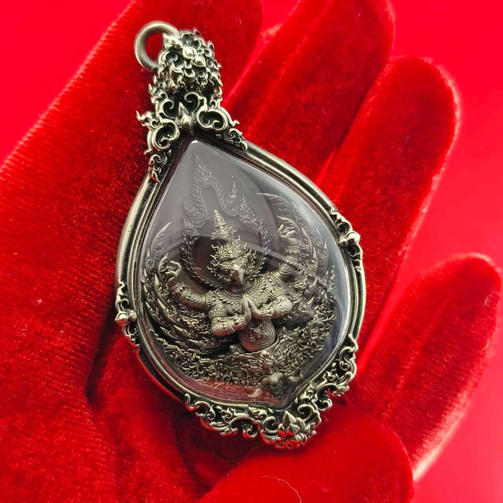Thai Garuda Amulet Pendant for Supreme Wealth and Divine Protection