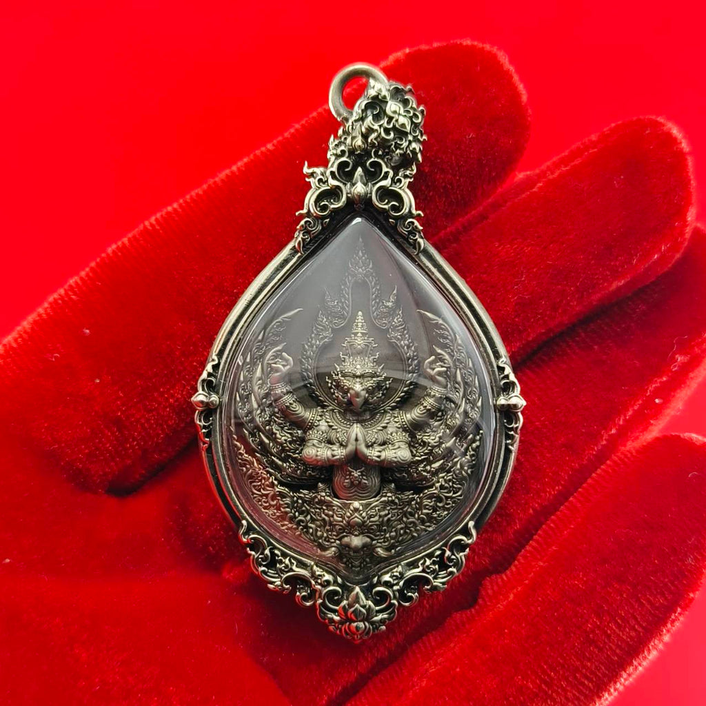 Thai Garuda Amulet Pendant for Supreme Wealth and Divine Protection